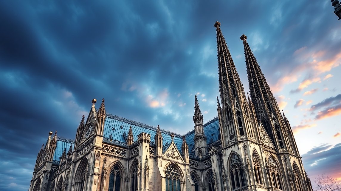 A Kölni Dóm gótikus építészete és csipkézett tornyai