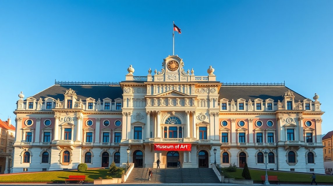 A Bánffy-palota impozáns épülete Kolozsváron, Romániában.