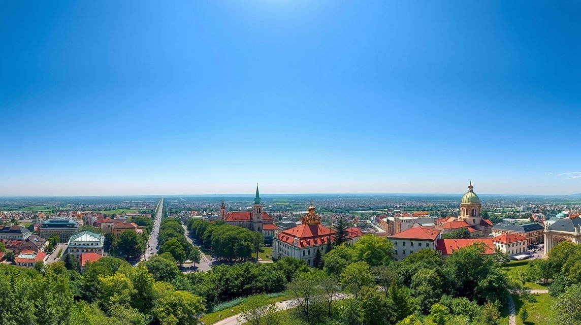 Kilátás Kolozsvárról a Fellegvárról, csodás panoráma