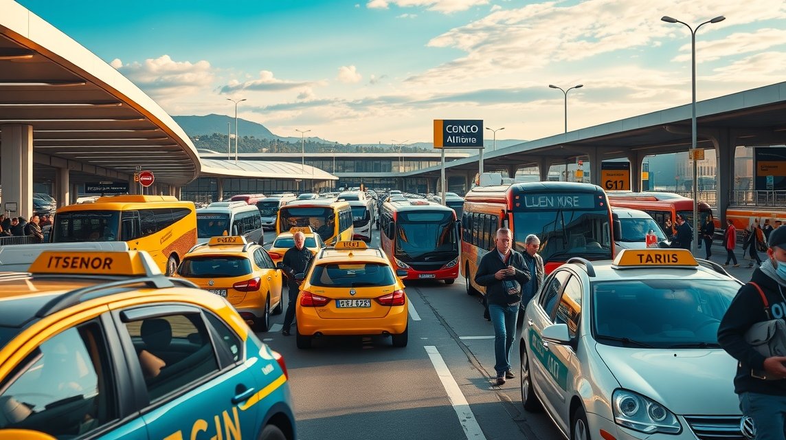 Forgalmas transzfer a Bergamo Orio al Serio repülőtéren