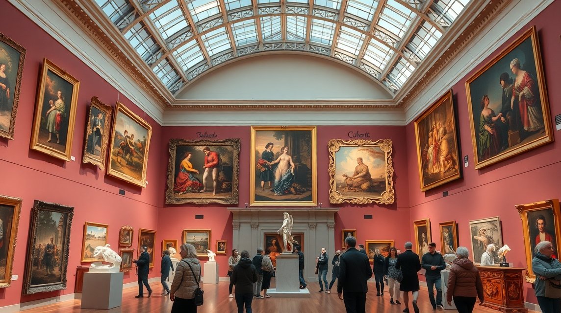 Zürich látnivalók - A Kunsthaus Zürich művészeti gyűjteménye 1 Kunsthaus Zürich kiállítás a klasszikus festmények között.