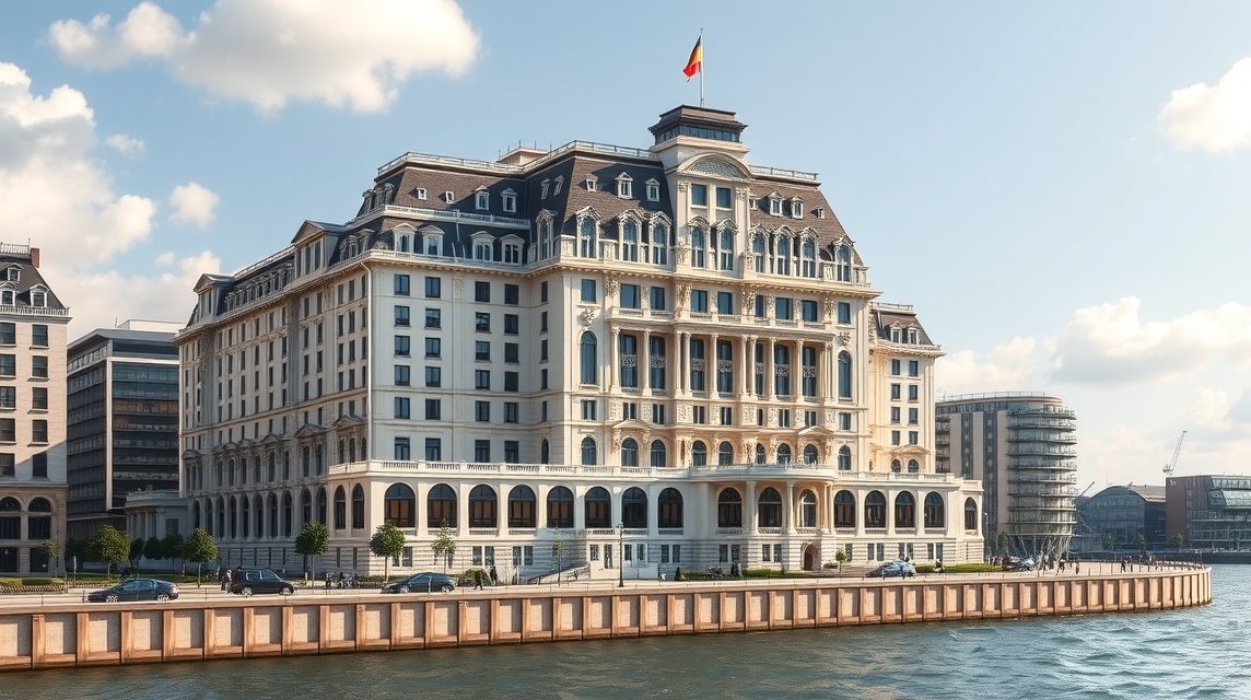 A Kurhaus luxusszálloda épülete Hága tengerpartján.