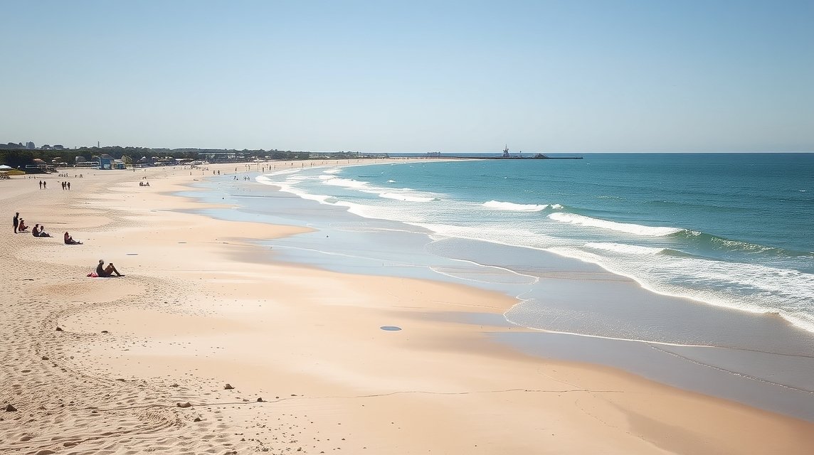 Plage de la Concurrence strand La Rochelle Franciaországban