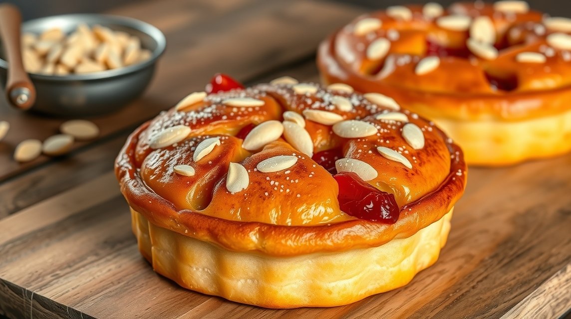 Leipziger Lerche sütemény mandula és lekvár töltelékkel