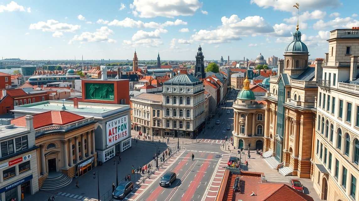 Liverpool város látképe, múzeumok és kulturális látnivalók.