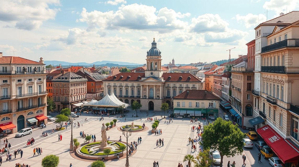 Lyon Presqu'île félsziget elegáns terei és barokk épületei