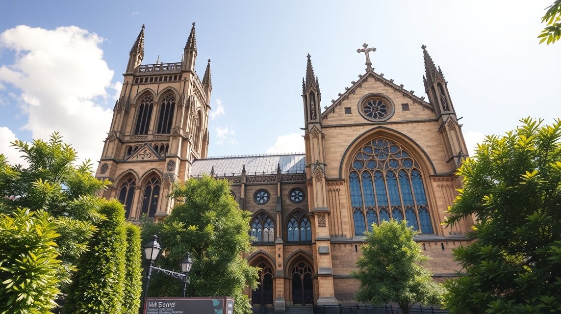 Manchesteri Katedrális gótikus építészete és üvegablakai