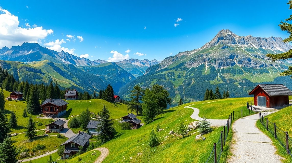 Männlichen panoráma Grindelwald környékén, Svájc