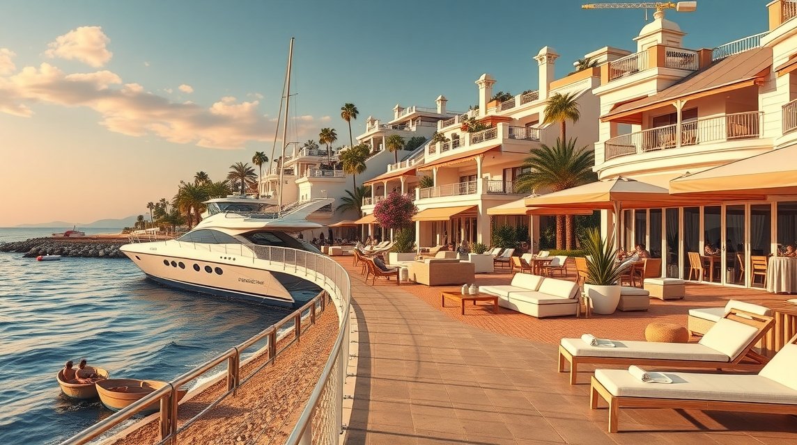 Luxus villasor Marbella tengerpartján jachtokkal