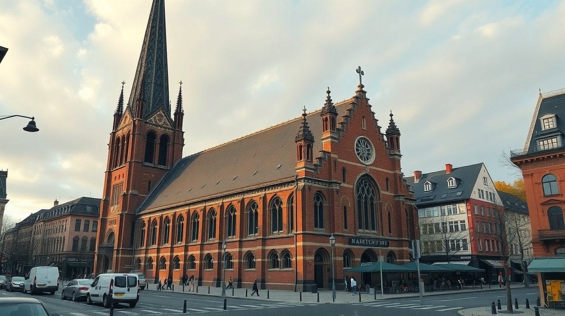 A Marktkirche gótikus téglatemploma Hannoverben