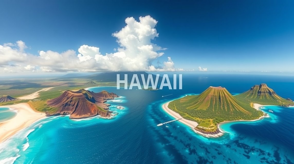 Hawaii gyönyörű tájai és szigetei légi felvételen