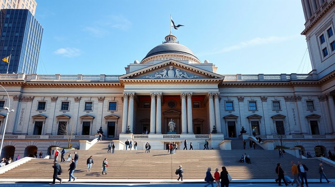 A Metropolitan Művészeti Múzeum impozáns homlokzata New Yorkban.