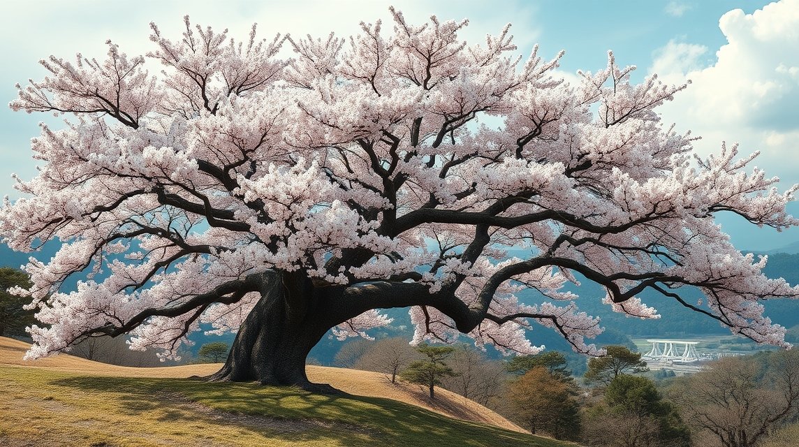 Miharu Takizakura, a legendary thousand-year-old cherry tree in Fukushima