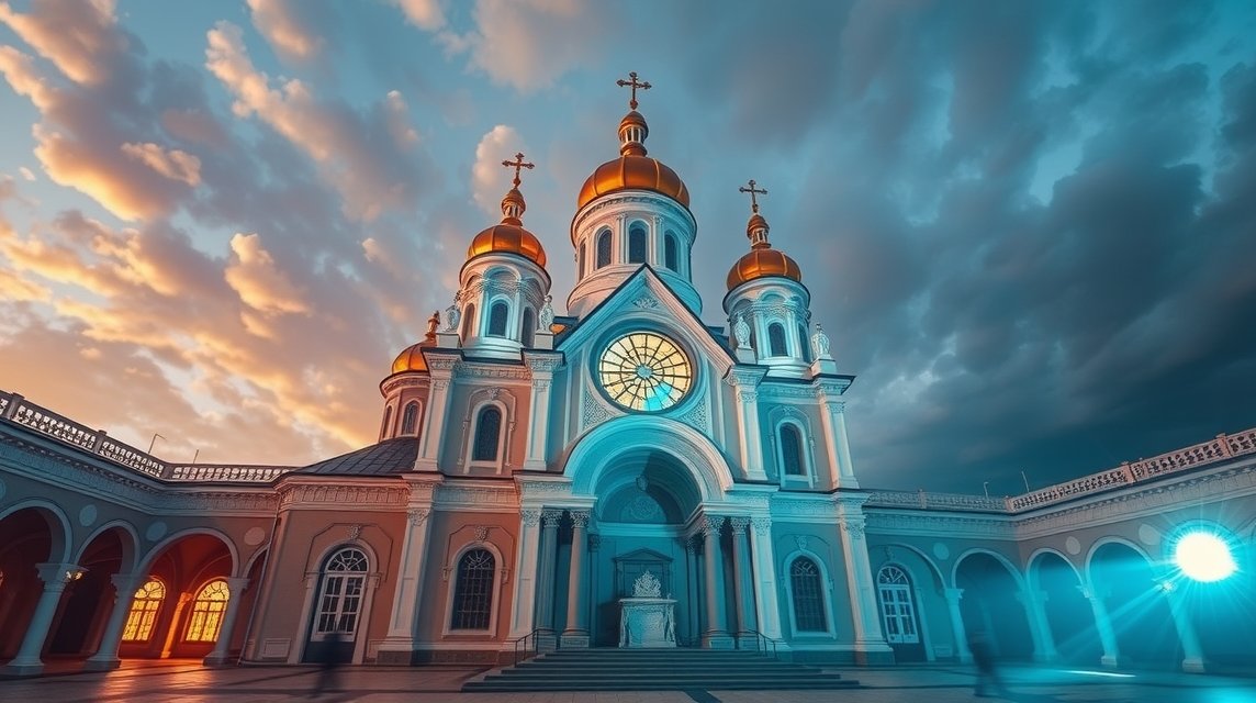 Moldvai Metropolitan Katedrális látképe Jászvásáron, Románia