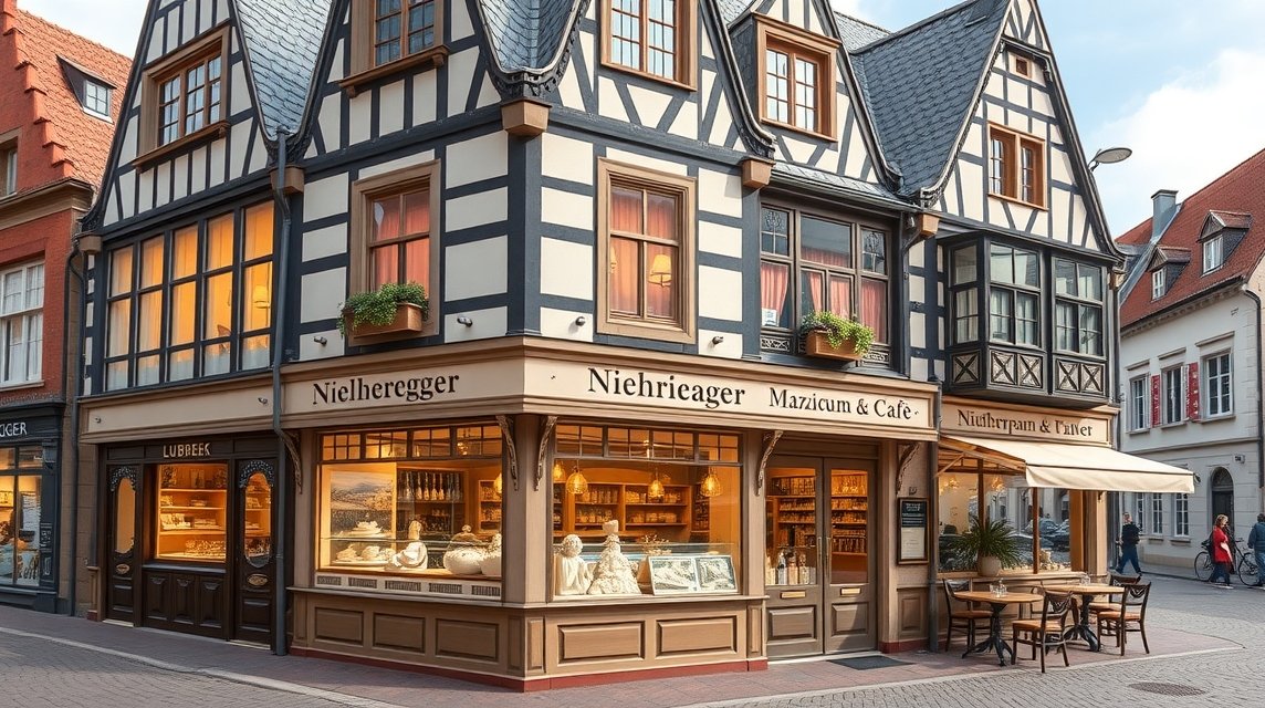 Niederegger Marcipán Múzeum és kávéház Lübeckben, Németországban