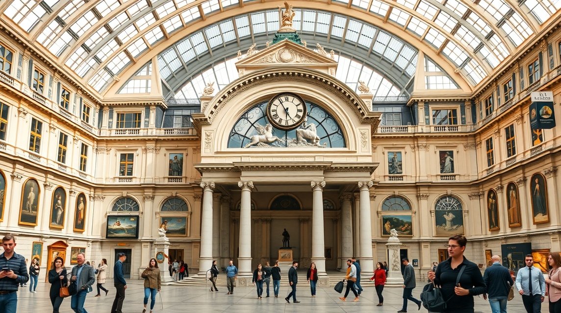 Az Orsay Múzeum impozáns belső tere a művészetkedvelők számára.