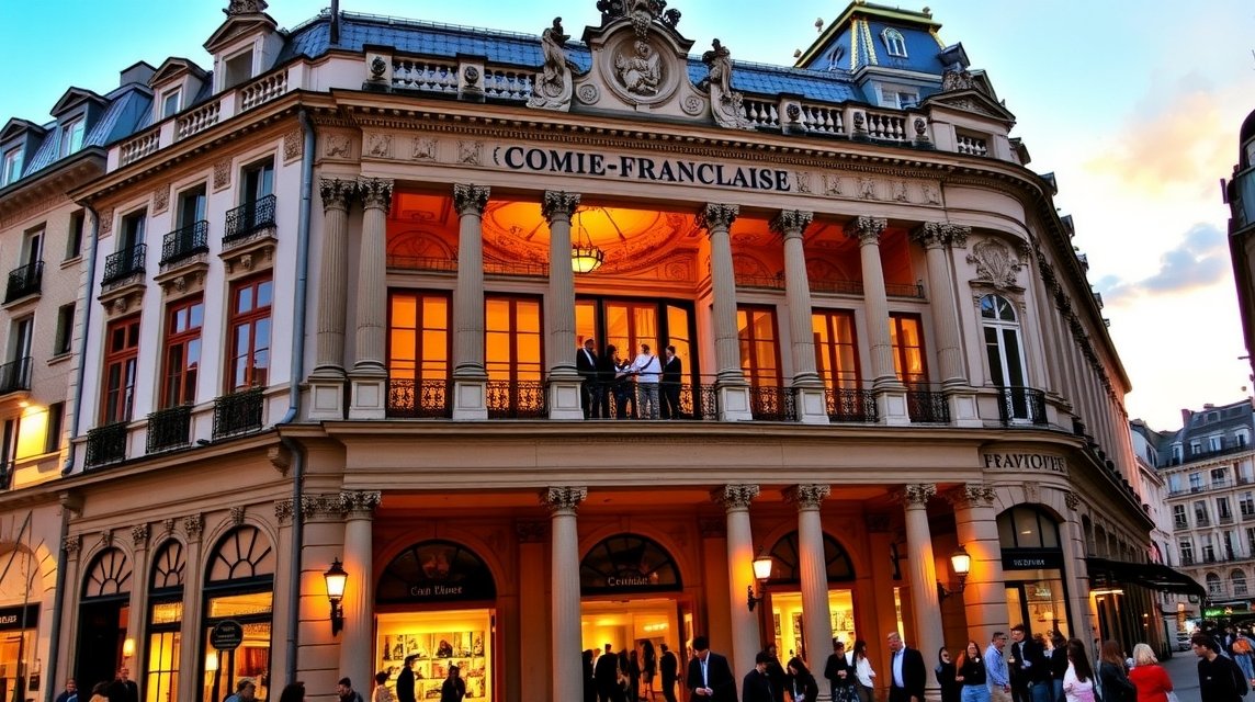 A Comédie-Française épülete Párizsban, klasszikus drámaelőadások helyszíne.