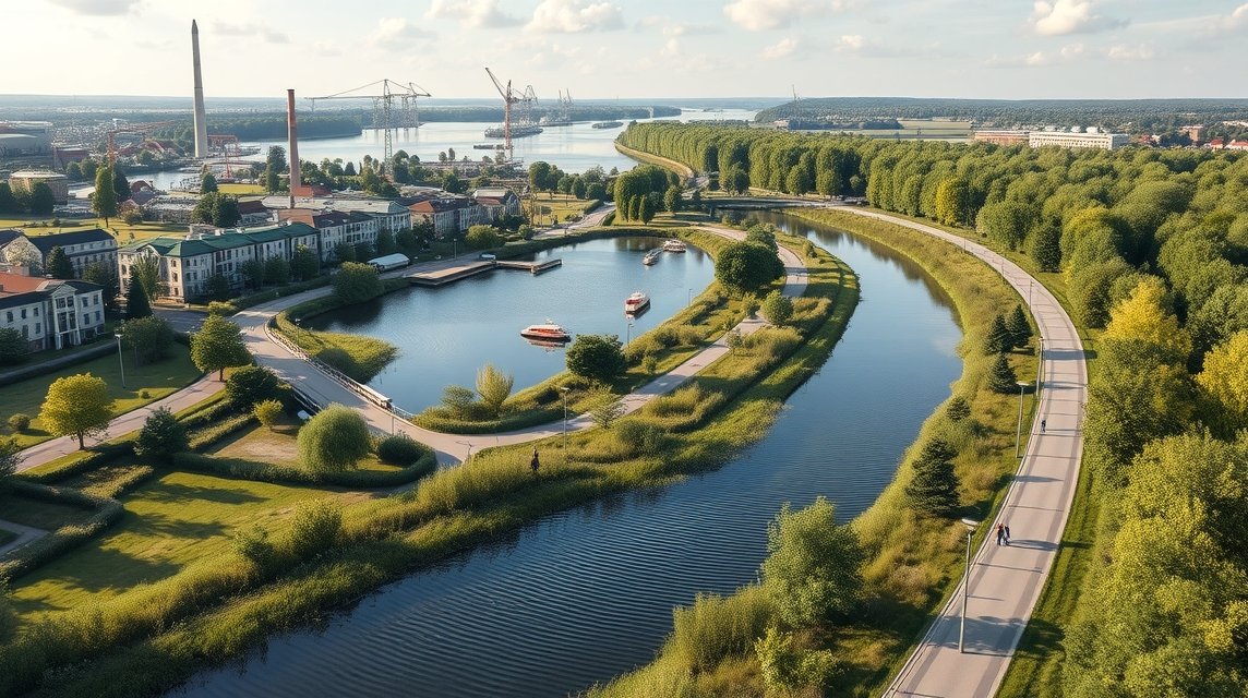 A Phoenix-tó Dortmundban, zöld oázis ipari környezetben