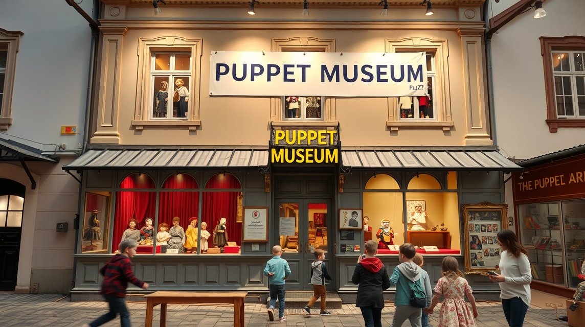 Plzeň látnivalók - A Bábkészítő Múzeum (Muzeum loutek) 1 Plzeň Bábkészítő Múzeum bejárata, gyermekek és felnőttek látogatása