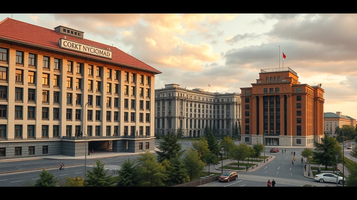 Ostrava látnivalók - Poruba negyed szocialista realista építészete 1 Szocialista realizmus építészete Ostravában, Poruba negyedben