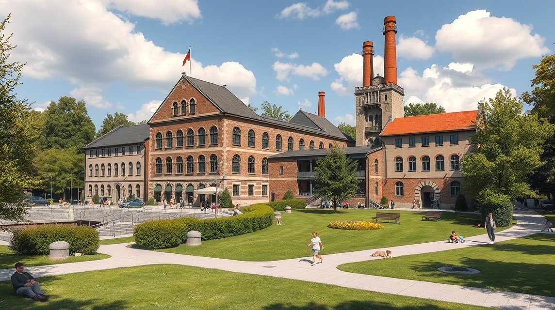 A Ravensberger Spinnerei ipari műemlék Bielefeldben, népszerű turisztikai látnivaló.