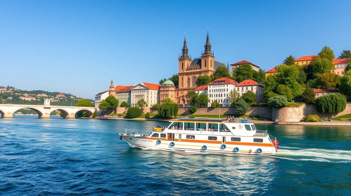 Hajózás a Dunán, Regensburg középkori látképe
