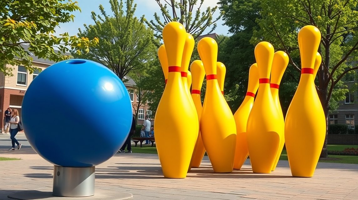 Eindhoven Repülő bábuk köztéri szobor, játékos művészet