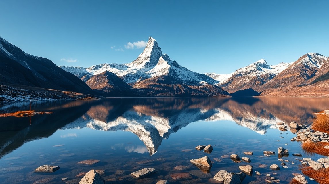 Riffelsee tükörképe a Matterhorn hegyéről Zermattban