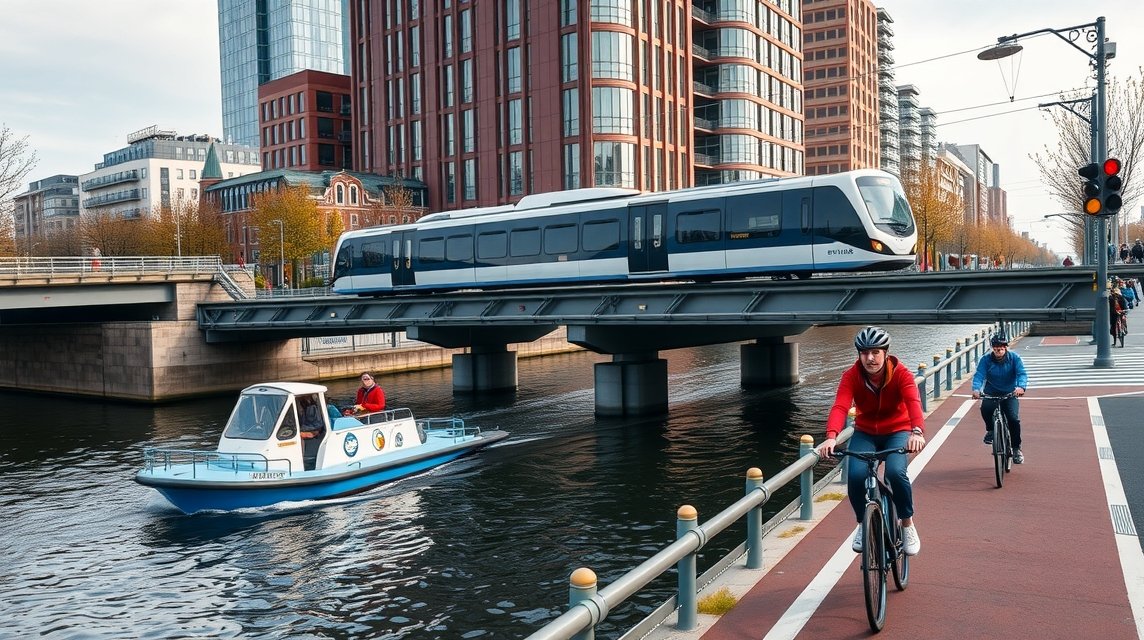 Közlekedési eszközök Rotterdam városában: vízi taxi és metró
