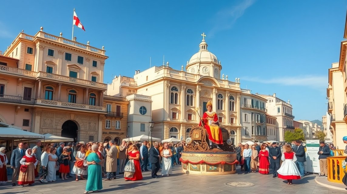A San Nicola ünnep májusban, hagyományos körmenet Bari városában.