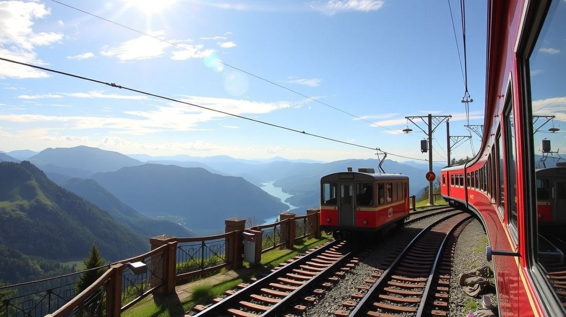 Schafbergbahn: A fogaskerekű, ami a Muzsika hangja legszebb kilátásához visz 1 A Schafbergbahn fogaskerekű vonat gyönyörű alpesi kilátással