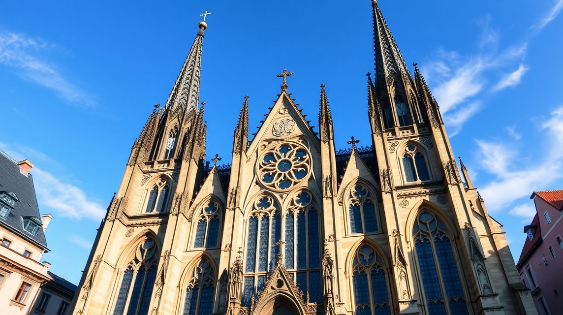 Prága látnivalók - A Szent Vitus-székesegyház 1 Szent Vitus-székesegyház gótikus architektúrája Prágában