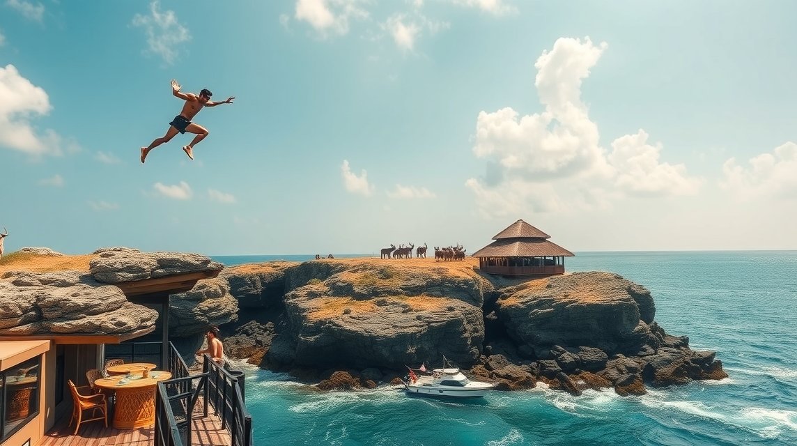 Kamenjak-fok: Szikla-ugrálás és Szafari bár a félsziget legdélebbi csücskén 1 Szikla-ugrás Kamenjak-fok környezetében kristálytiszta vízbe.