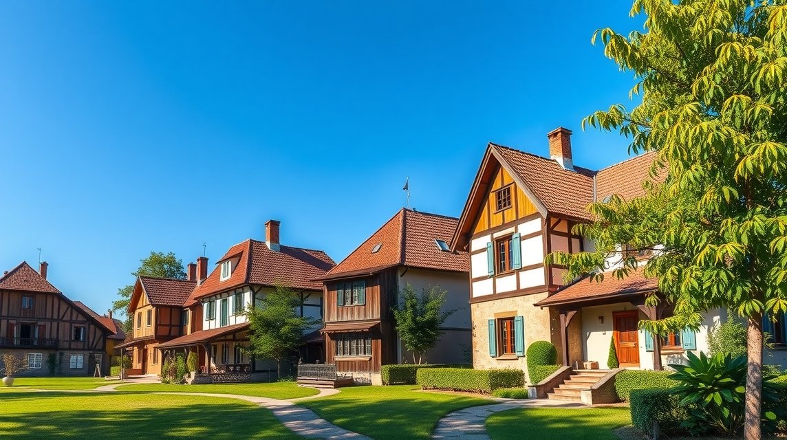 A Bánsági Falumúzeum skanzenje Temesváron, parasztházakkal.