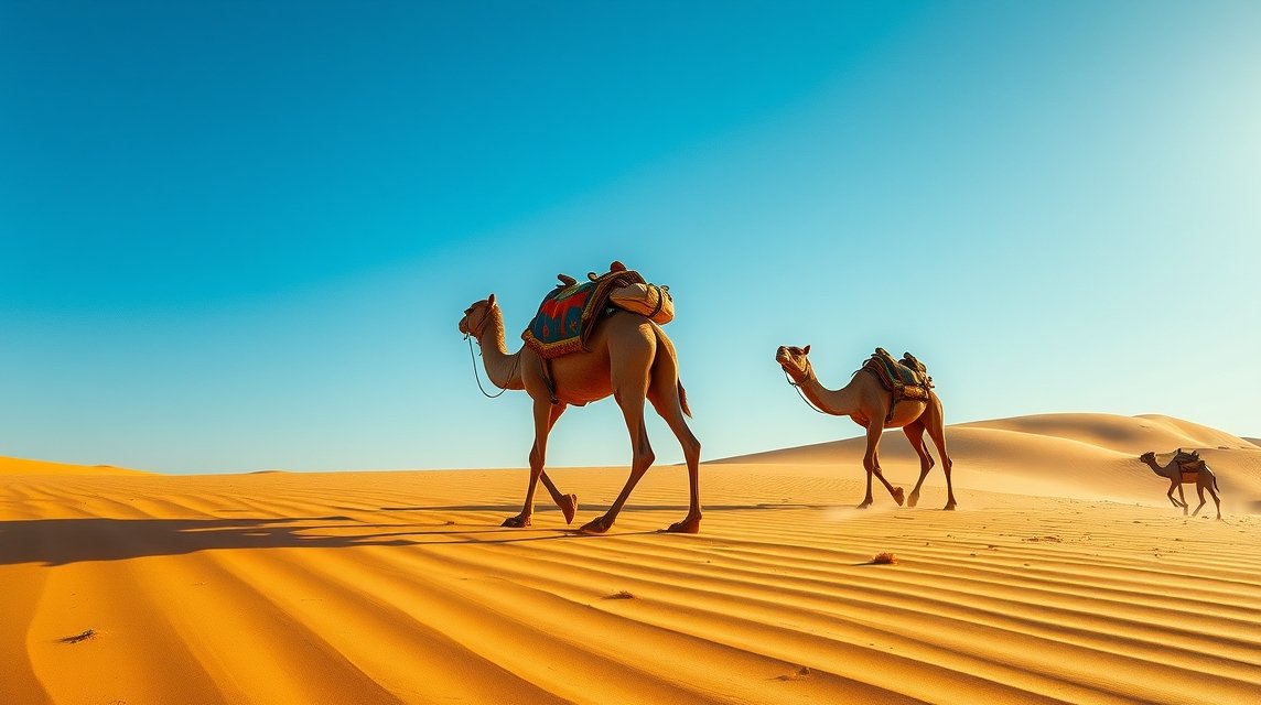 Tevegelés a Dubaj sivatagában, homokdűnék között.