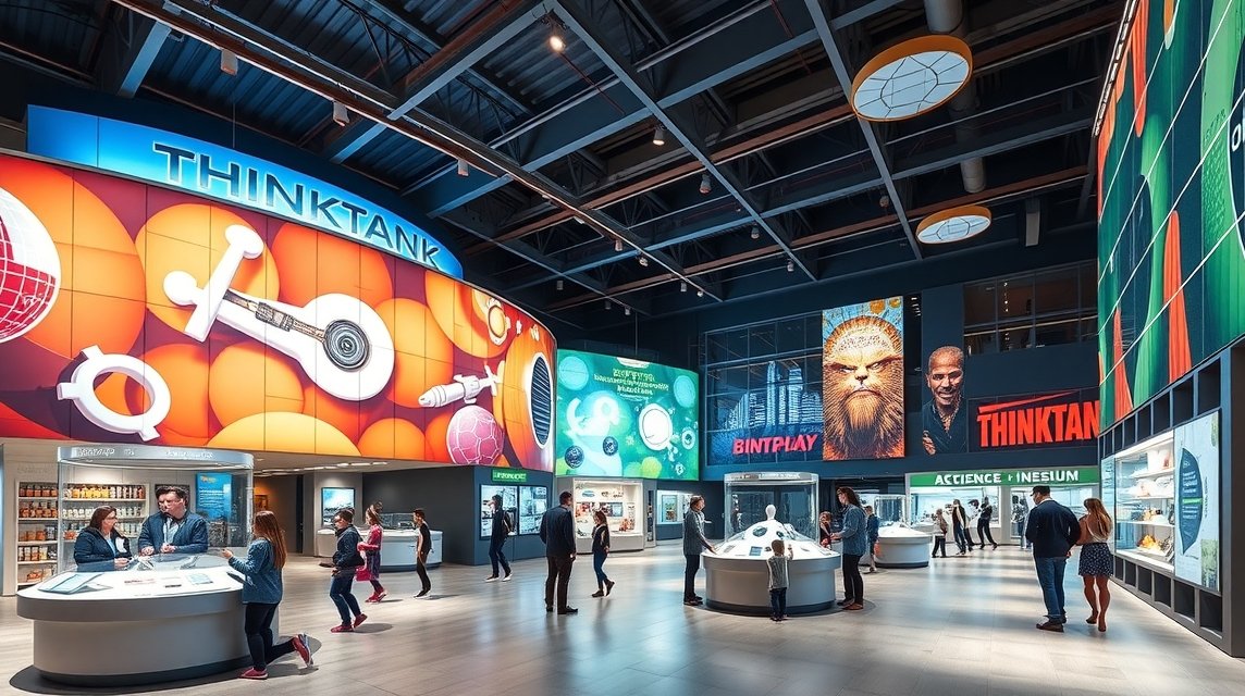 Thinktank Tudományos Múzeum modern kiállítása Birminghamben.