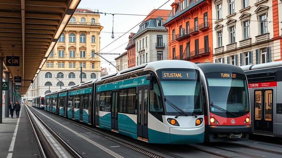 Torinó közlekedés - Villamosok és a metró 1 Villamosok Torinó közlekedésében