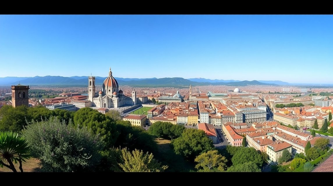 Panoráma Torinóról a Monte dei Cappuccini kilátóból