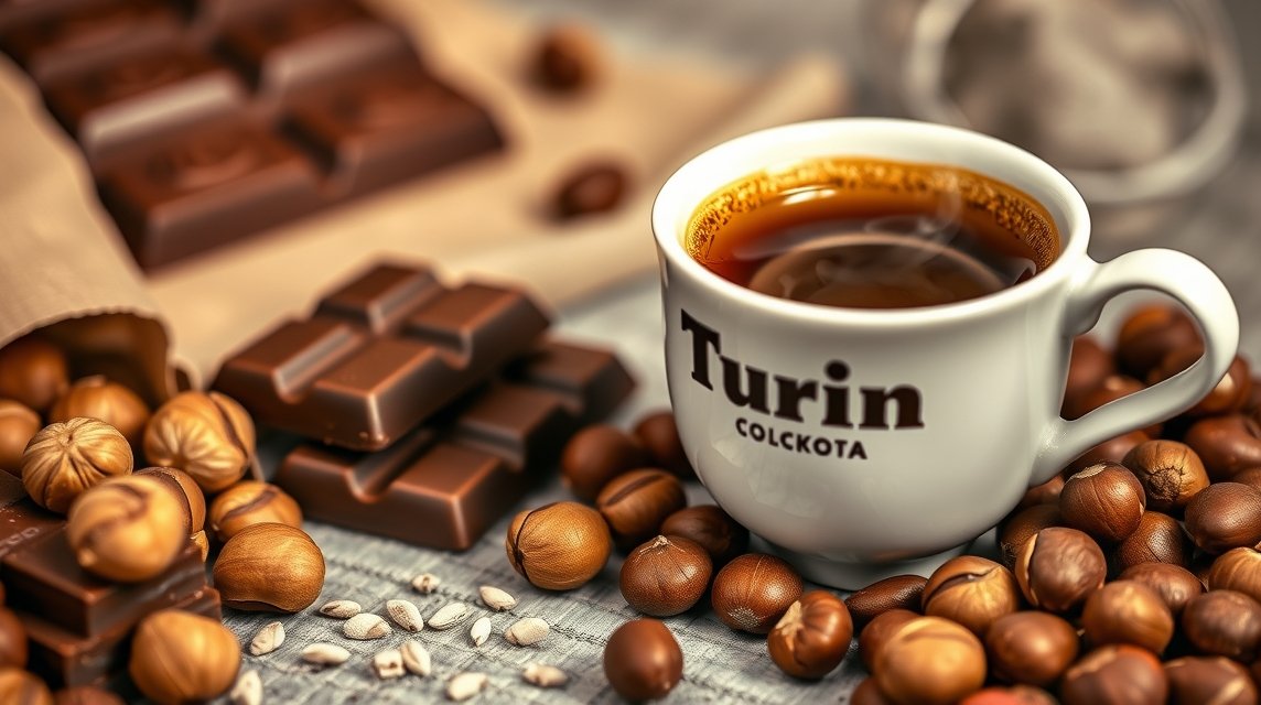 Bicerin kávé csokoládéval és mogyoróval Torinóban