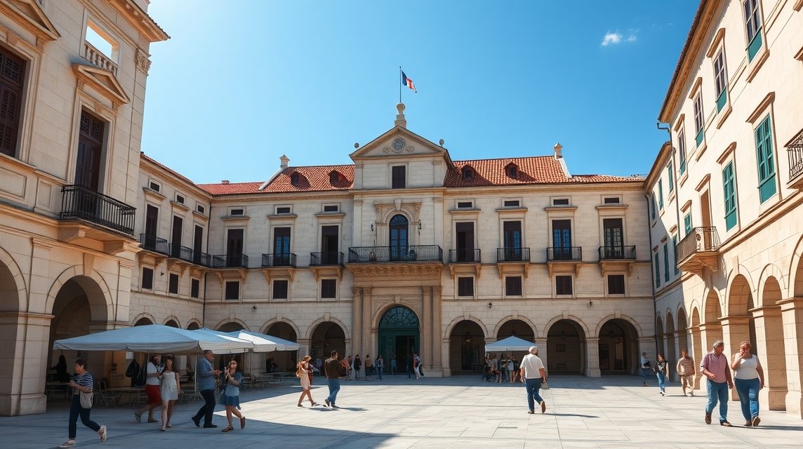 A Trogiri Városháza, a gótikus-reneszánsz Rektori palota csodás homlokzata.