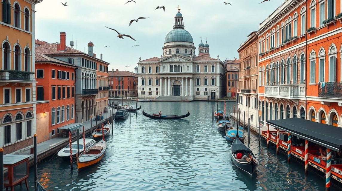 Velencei csatorna és modern palota, Peggy Guggenheim Gyűjtemény