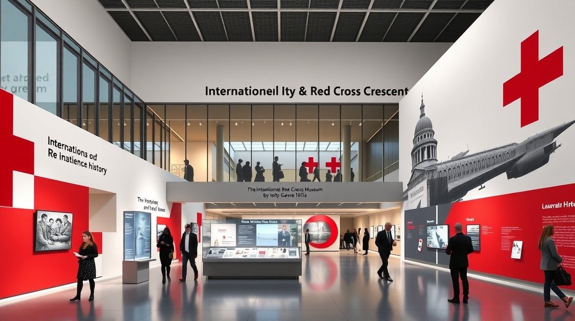 A Vöröskereszt és Vörös Félhold Múzeum interaktív kiállítása Genfben