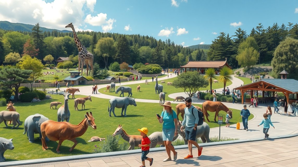 Szendai látnivalók - Yagiyama Állatkert 1 Családi nap a Yagiyama Állatkertben, Szendai gyönyörű zöld táján.