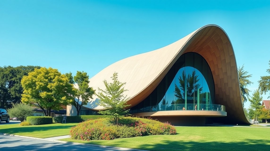 Zentrum Paul Klee modern épülete Bernben, gyönyörű park környezetben.