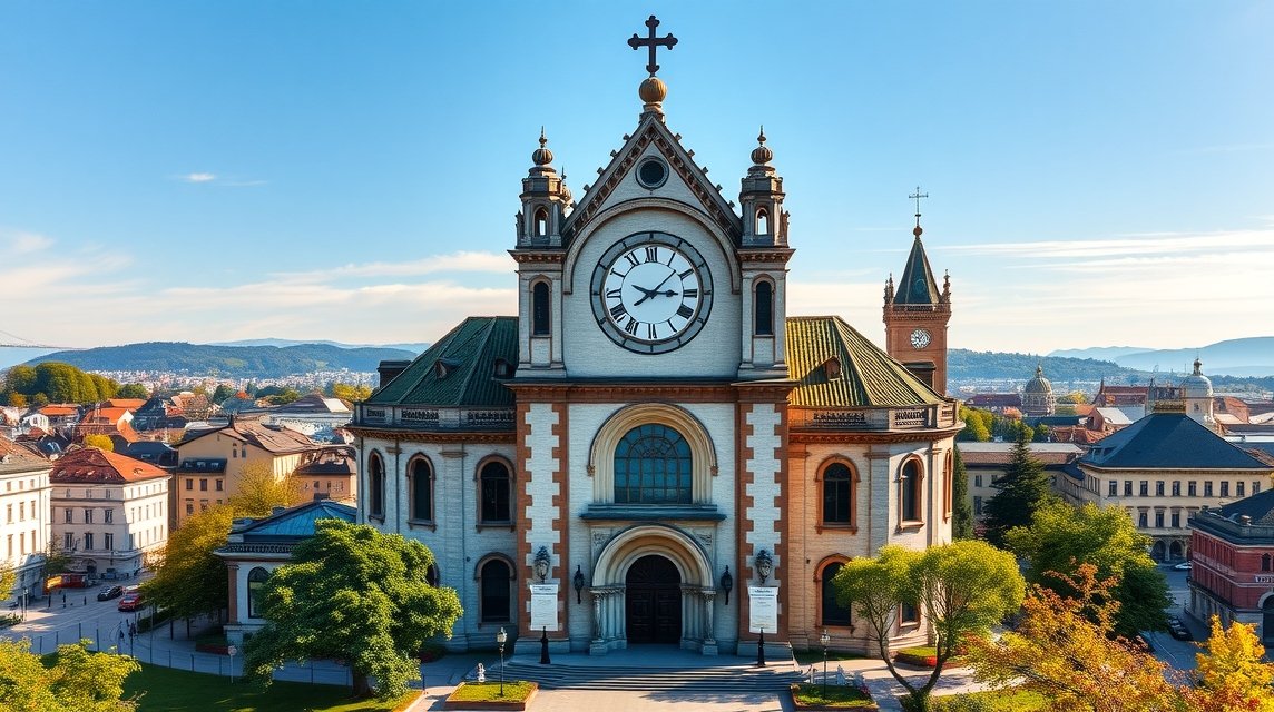 Zürich Szent Péter-templom, Európa legnagyobb toronyórájával.