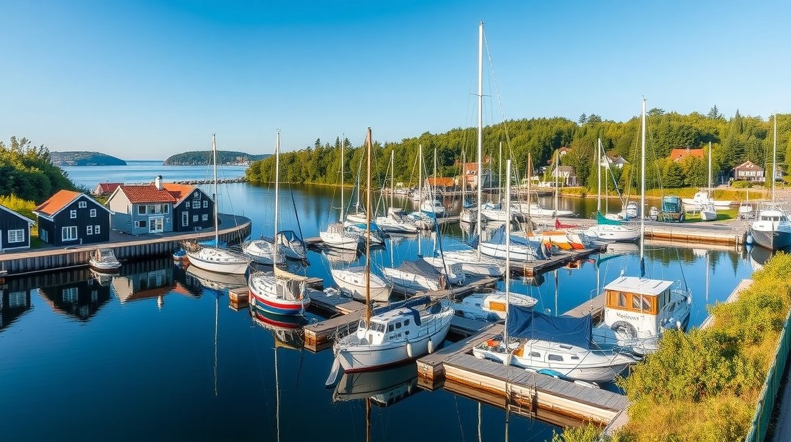 Attrup Havn kikötője rusztikus halászhajókkal Észak-Dániában.