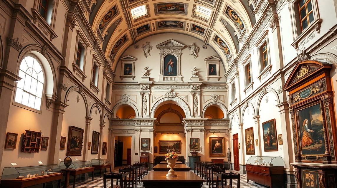 Aveiro Múzeum, Jézus-kolostor barokk stílusú belső tere