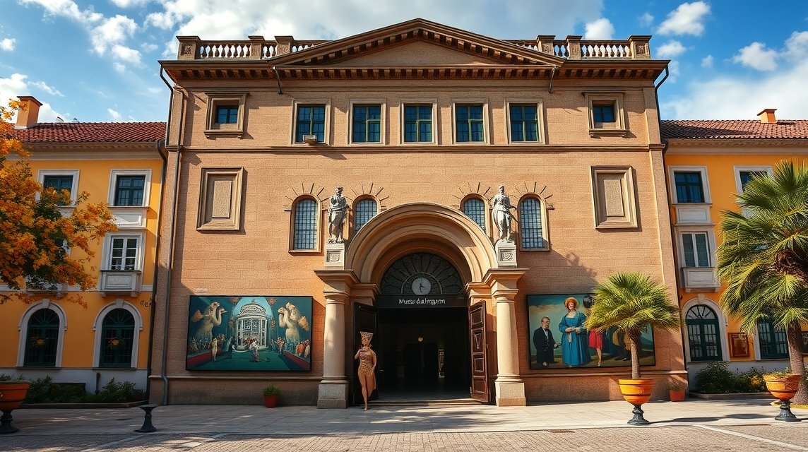 A Képmúzeum épülete Braga városában, gazdag művészeti múlttal.