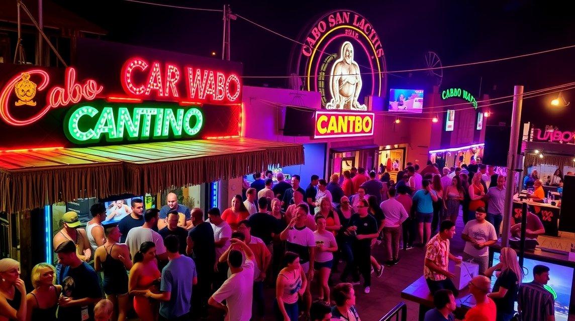 Cabo Wabo Cantina éjszakai hangulat Cabo San Lucasban