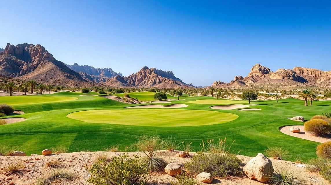 Cabo San Lucas golf pálya a sivatagban, csodás tájjal